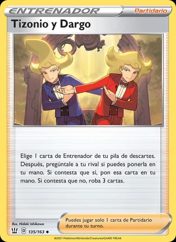 Tizonio y Dargo card in Spanish