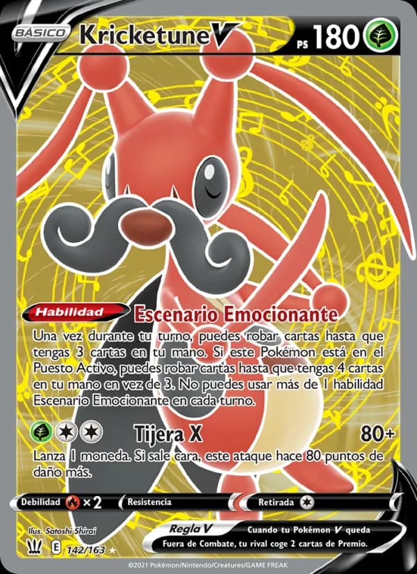 Kricketune V card in Spanish