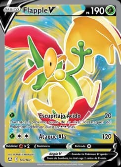 Flapple V card in Spanish