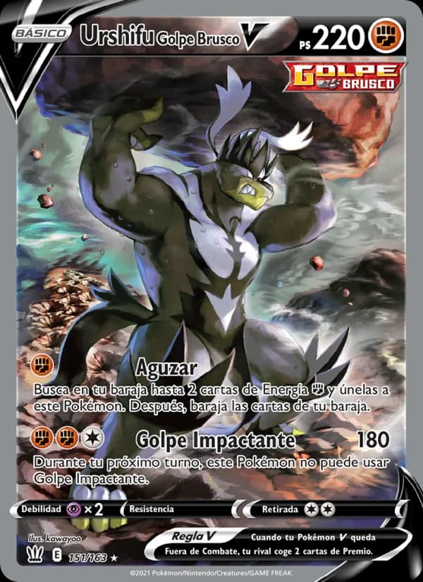 Urshifu Golpe Brusco V card in Spanish