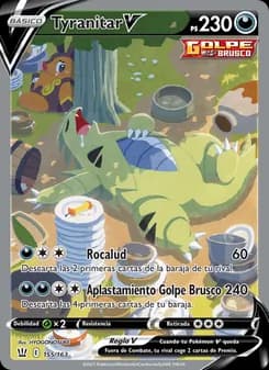 Tyranitar V card in Spanish
