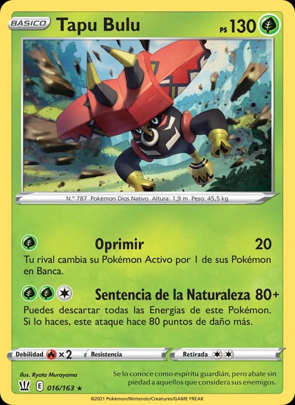 Tapu Bulu card in Spanish