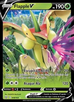 Flapple V card in Spanish