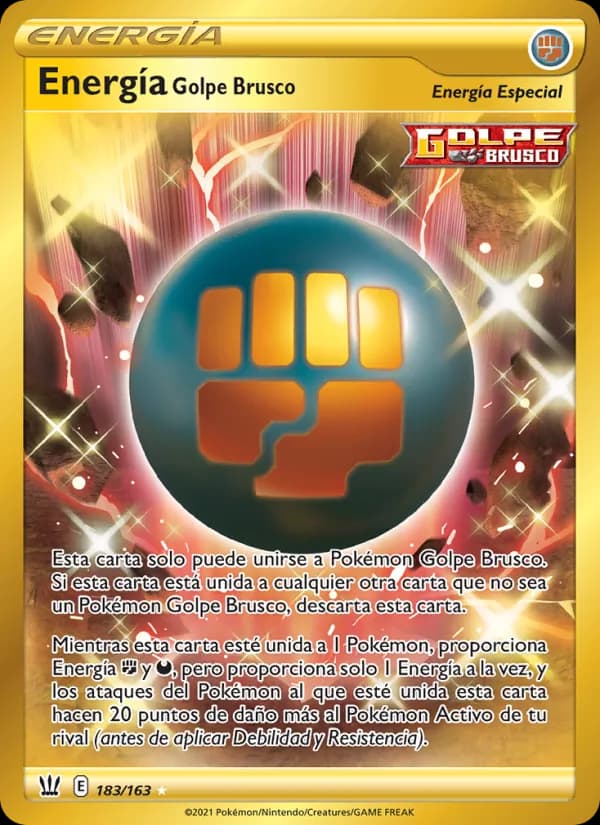 Energía Golpe Brusco card in Spanish