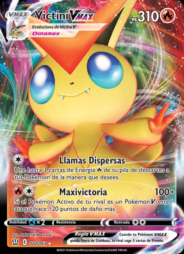 Victini VMAX card in Spanish