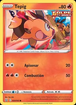 Tepig card in Spanish