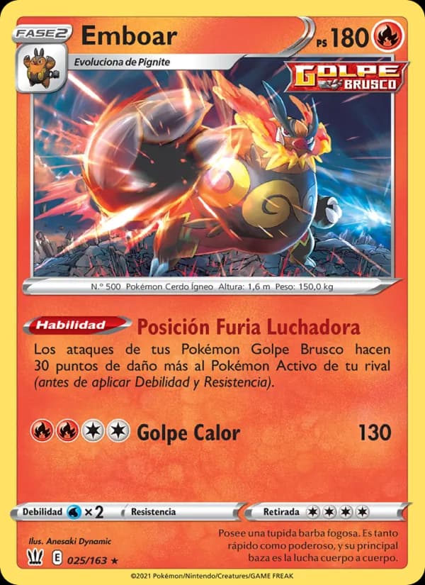 Emboar card in Spanish