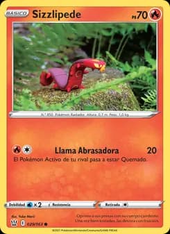 Sizzlipede card in Spanish