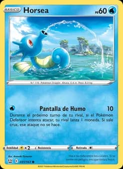 Horsea card in Spanish