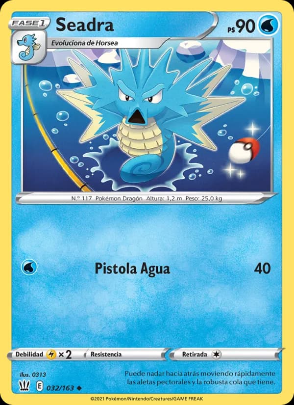 Seadra card in Spanish