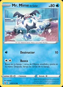 Mr. Mime de Galar card in Spanish