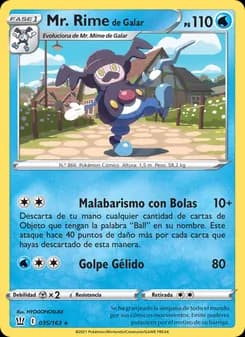 Mr. Rime de Galar card in Spanish