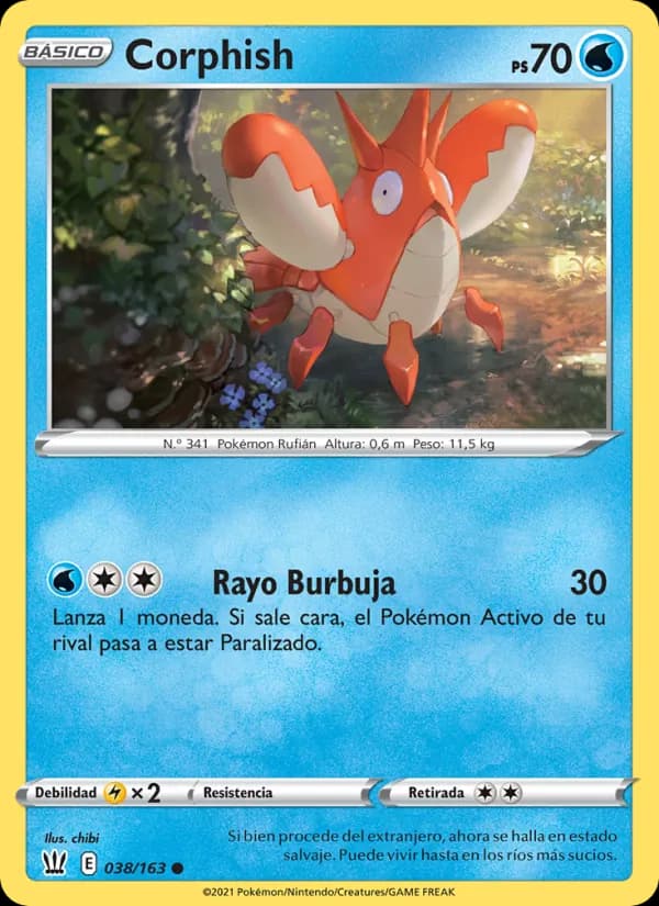 Corphish card in Spanish