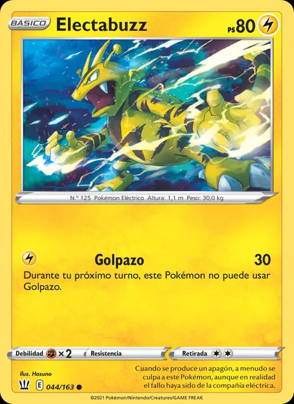 Electabuzz card in Spanish