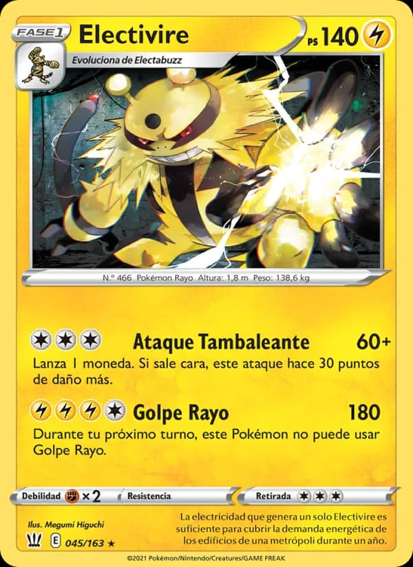 Electivire card in Spanish