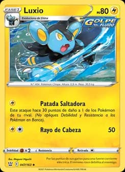 Luxio card in Spanish