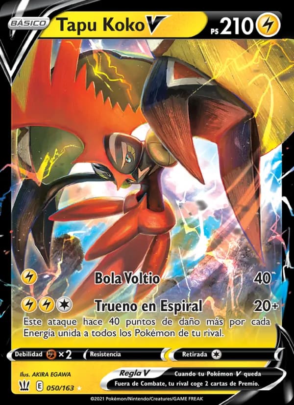 Tapu Koko V card in Spanish