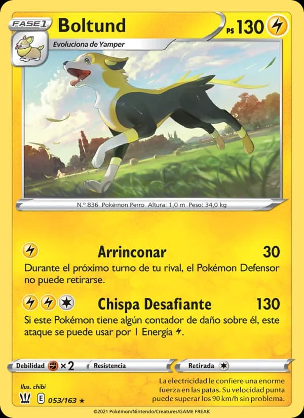 Boltund card in Spanish