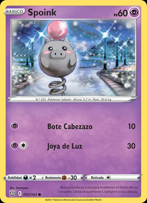 Spoink card in Spanish