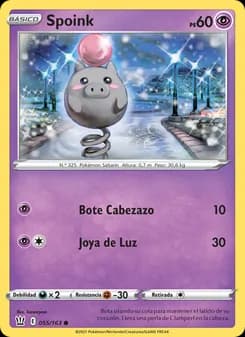 Spoink card in Spanish