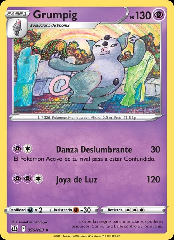 Grumpig card in Spanish