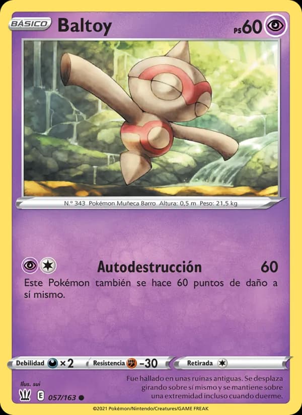 Baltoy card in Spanish