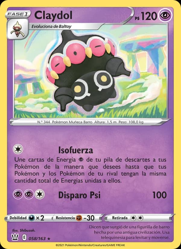 Claydol card in Spanish
