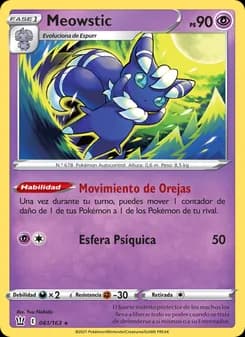 Meowstic card in Spanish