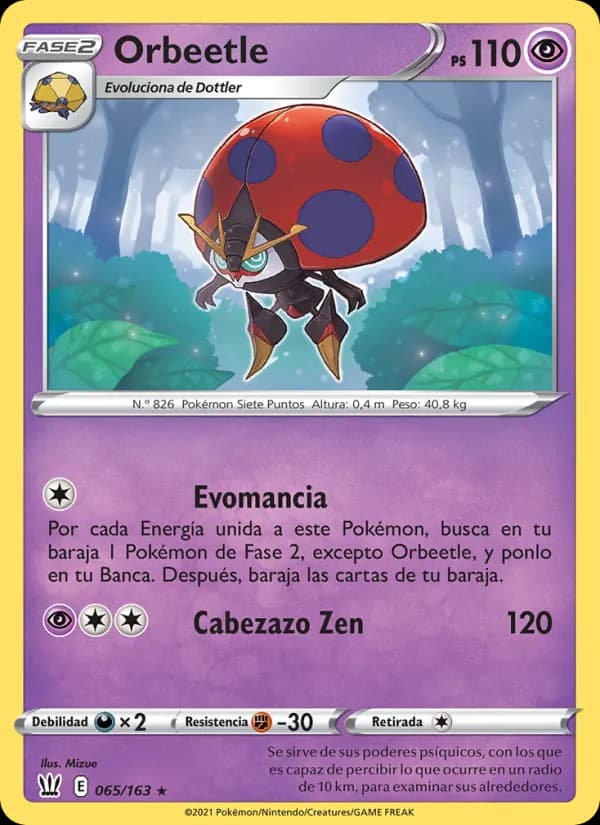 Orbeetle card in Spanish