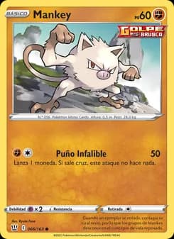 Mankey card in Spanish