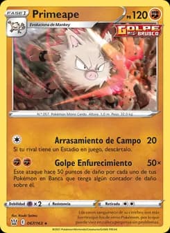 Primeape card in Spanish