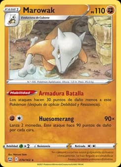Marowak card in Spanish