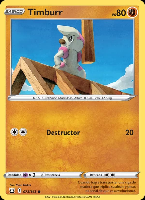 Timburr card in Spanish