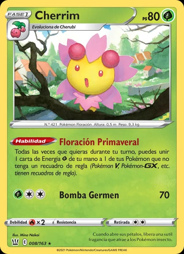 Cherrim card in Spanish