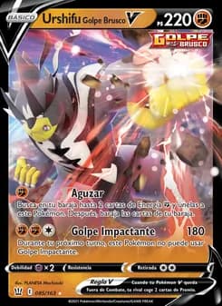 Urshifu Golpe Brusco V card in Spanish