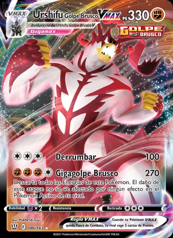 Urshifu Golpe Brusco VMAX card in Spanish