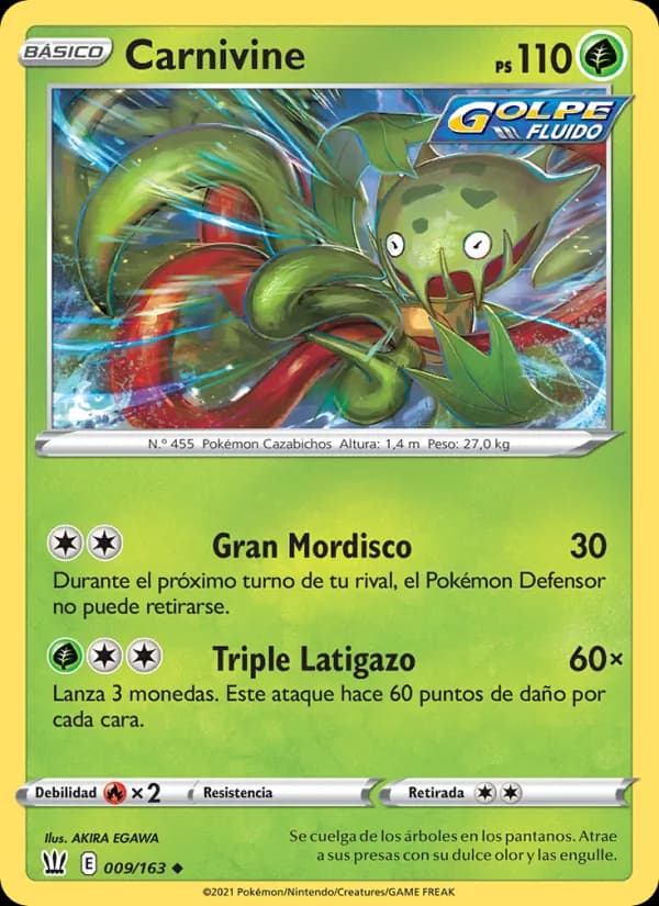 Carnivine card in Spanish