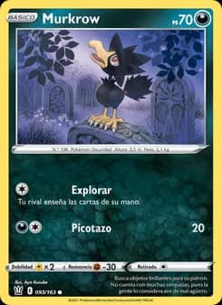 Murkrow card in Spanish