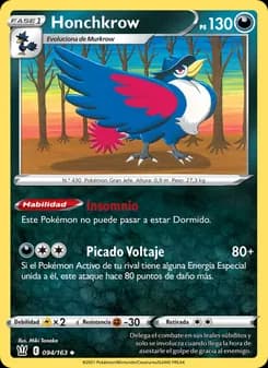 Honchkrow card in Spanish