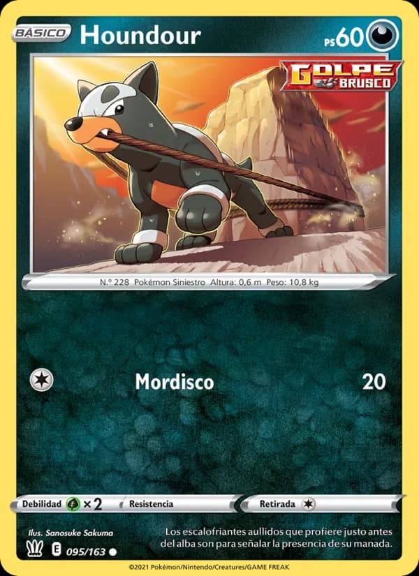 Houndour card in Spanish