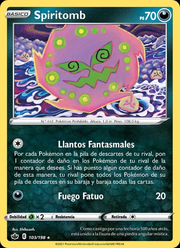 Spiritomb card in Spanish