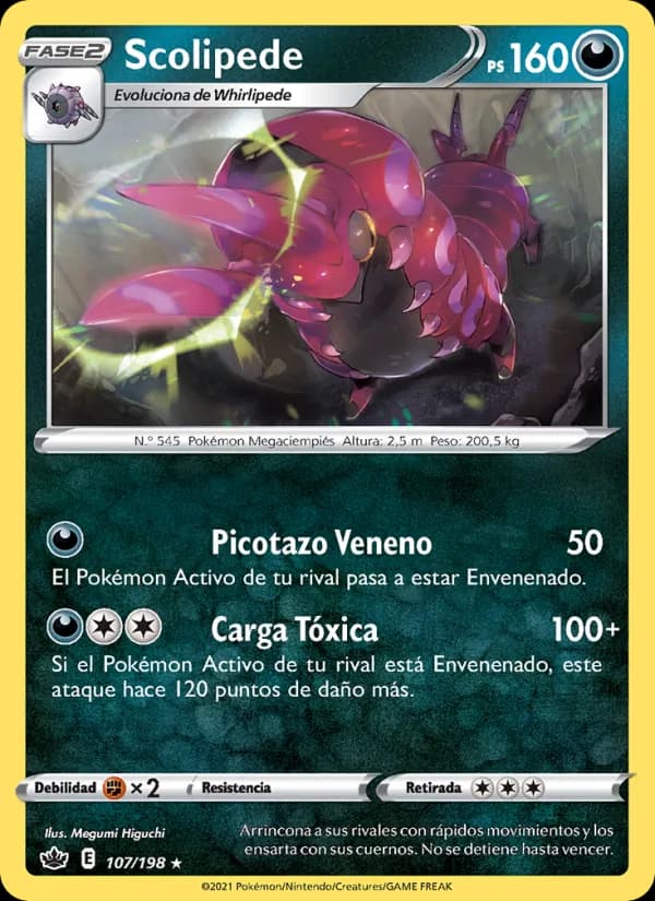 Scolipede card in Spanish