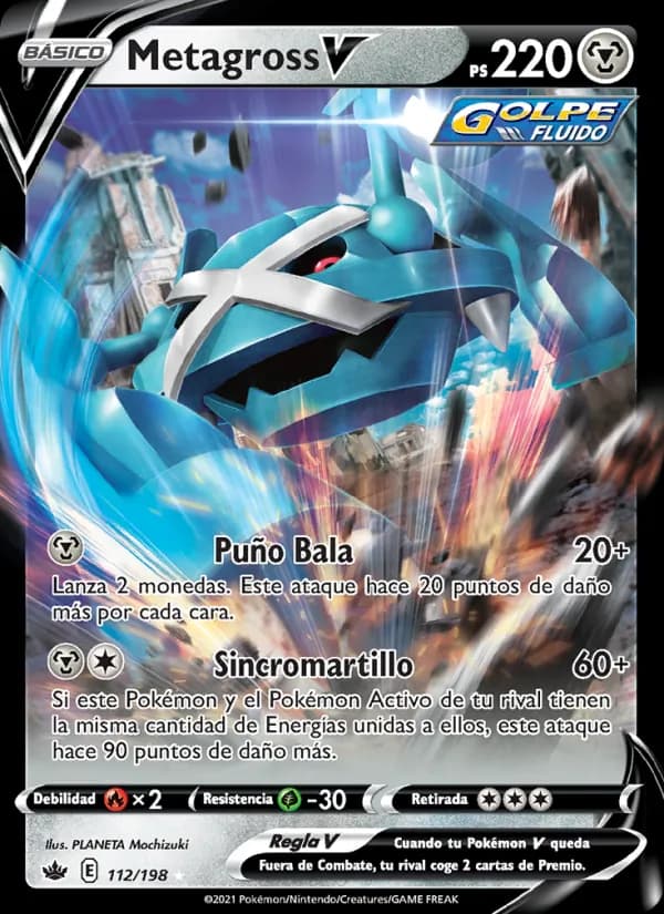 Metagross V card in Spanish