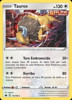 Tauros card in Spanish