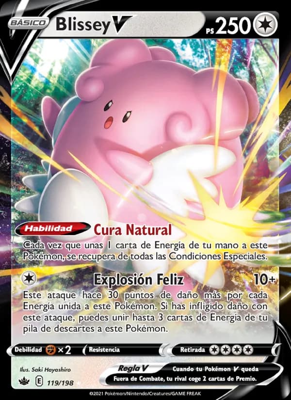 Blissey V card in Spanish