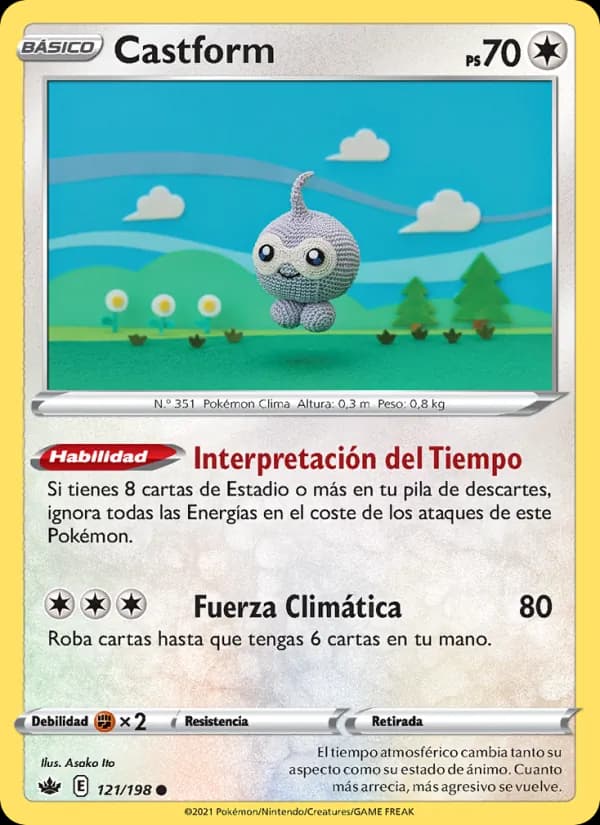 Castform card in Spanish