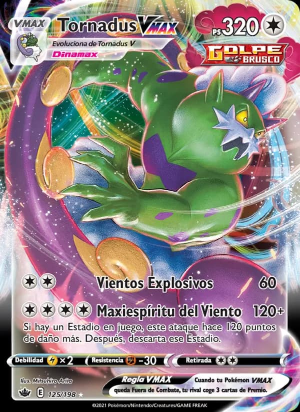 Tornadus VMAX card in Spanish