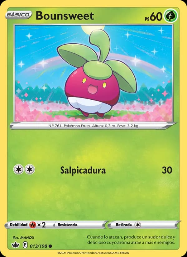 Bounsweet card in Spanish