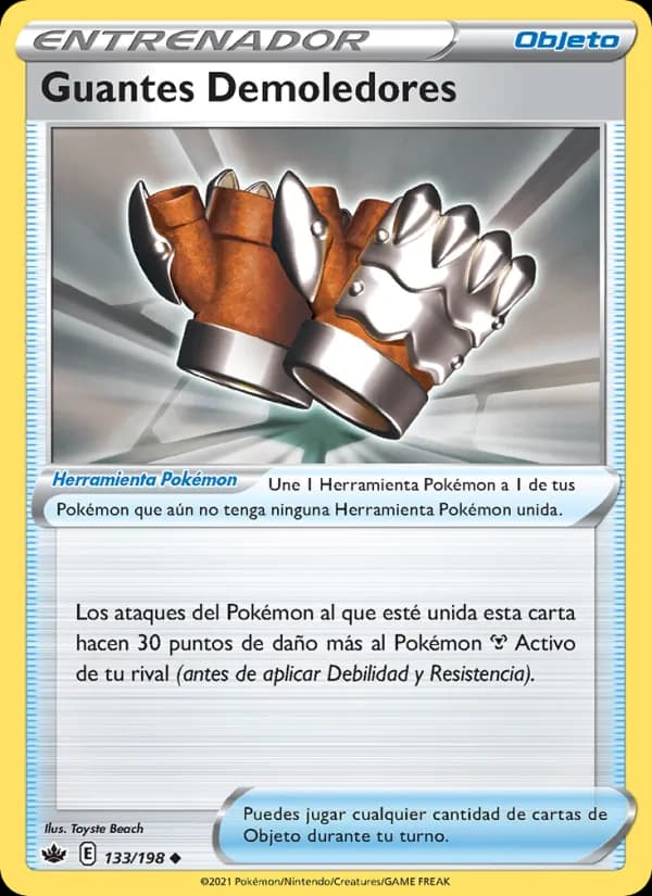 Guantes Demoledores card in Spanish