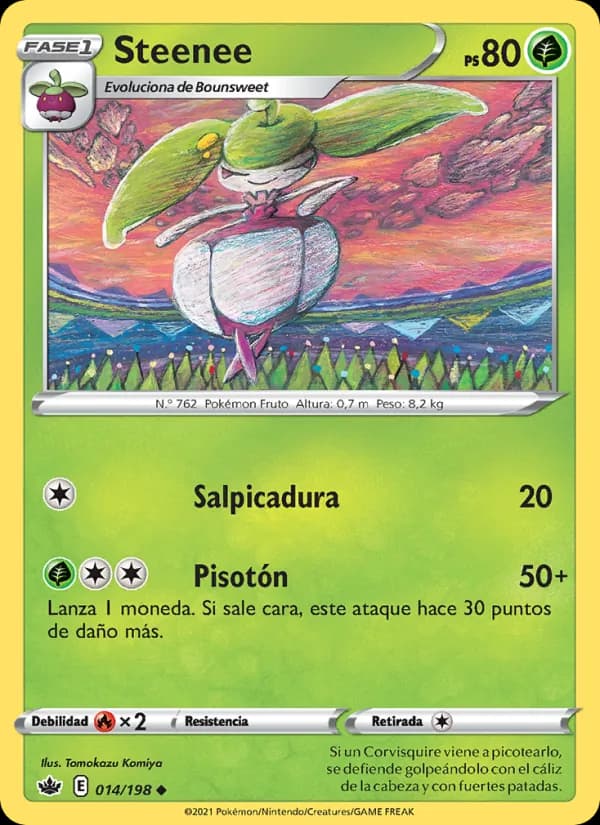 Steenee card in Spanish